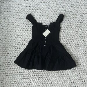 Peppermayo Exclusive - Isabella Denim Bustier Dress - Black US 4 NWT